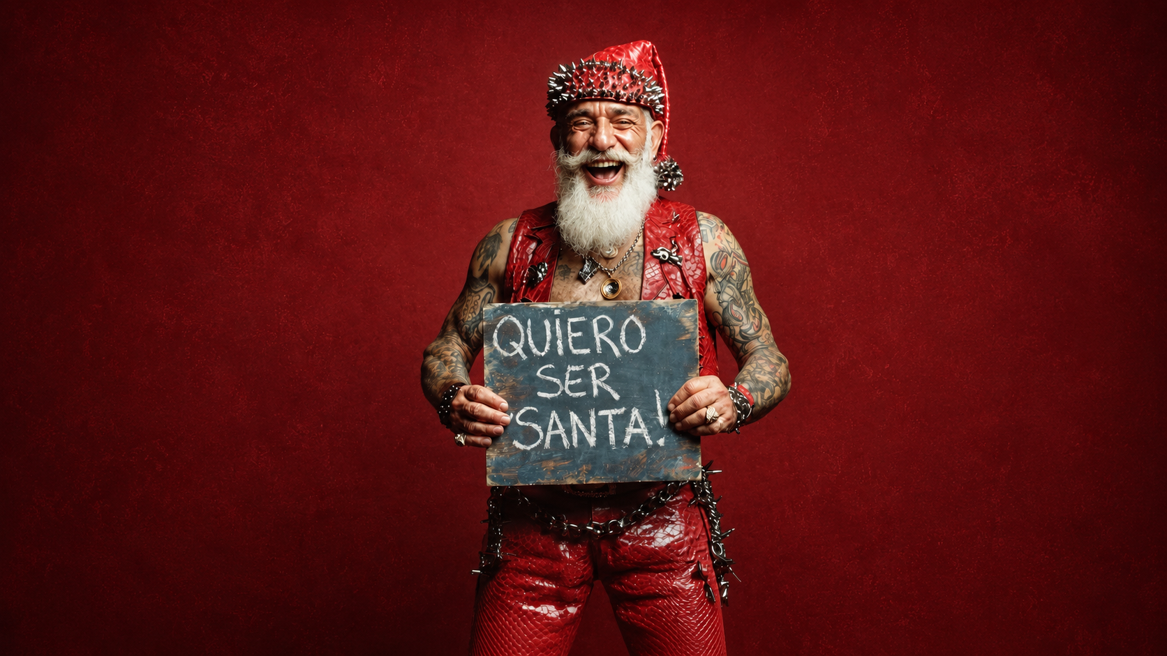 A punk Santa